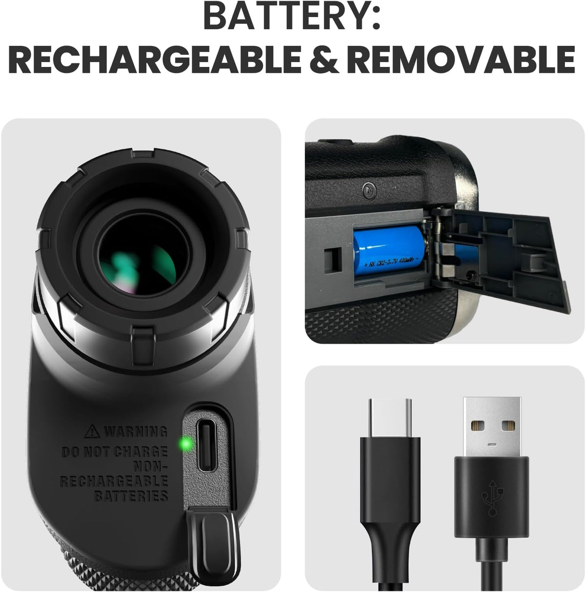MiLESEEY Oplaadbare Golf Range Finder met Helling Schakelaar, Magnetische Range Finder Golf 1100Yds Vlag Lock Trilling, ±0.55Yds Nauwkeurigheid, Toernooi Legal Golf Afstandsmeters