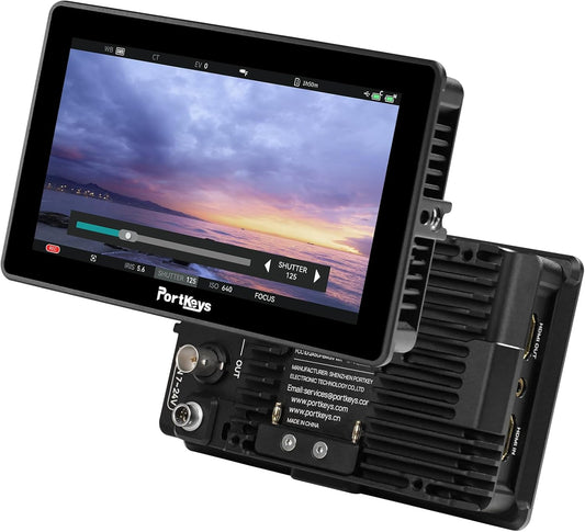 Portkeys BM5IV camera monitor 5,5 inch 2000nit camera control monitor 4K HDMI in/out SDI ondersteuning, kabelbesturing voor A7III A7IV A7SIII FX3 ZV-1 EOS R5 R6 C300 C200 GH6 S5, aluminium behuizing