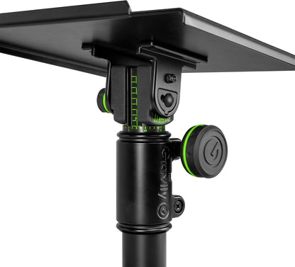 Palmer STUDIMON5 actieve 5 inch Needveld Studiomonitoren (2x) en Gravity SP3102TM Monitorstandaard met tafelklem (2x) - Bundle, Zwart