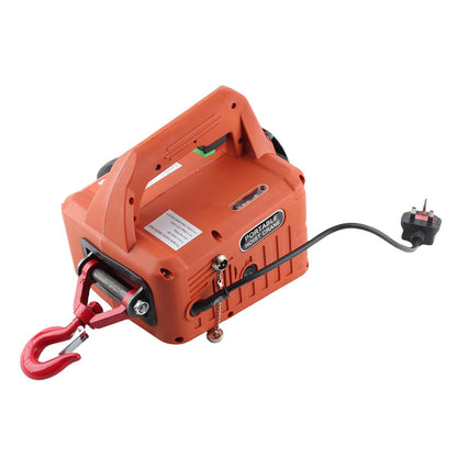 1500W Lift Elektrische Seilier, Gegalvaniseerd Staal Elektrische Lier, Elektrisch Hijstoestel voor zware hefwerkzaamheden in fabrieken, magazijnen (EU-stekker 220V)
