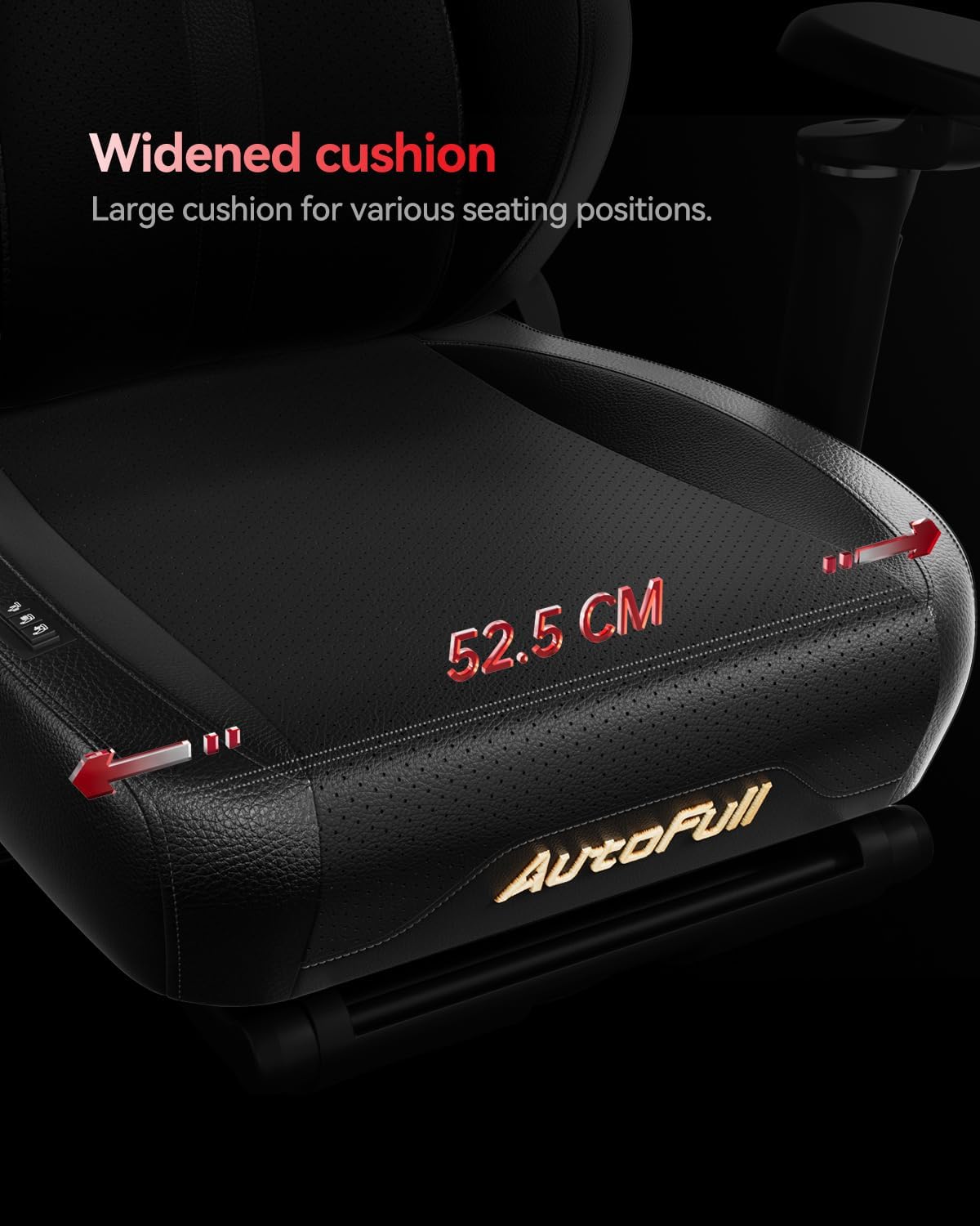 AutoFull M6 Ultra Gaming Stoel, Gaming-stoel met massagefunctie, 720° verstelbare armleuning, Auto Dynamic Tracking lendensteun, Ergonomische gaming stoel met voetsteun, Zwart