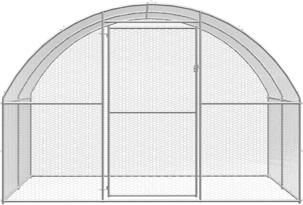 vidaXL Chicken coop 3x4x2m galvanized steel - QUORE