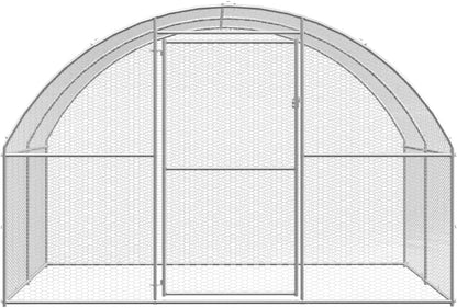 vidaXL Chicken coop 3x4x2m galvanized steel - QUORE