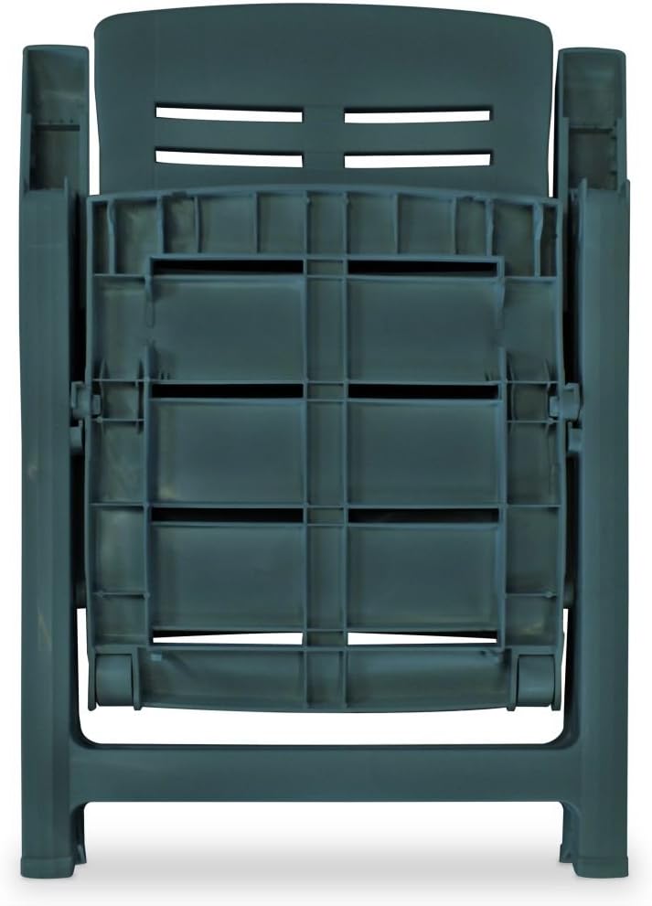 Festnight 4/6 Folding Chairs Outdoor Garden Patio Camping Chair 60 x 61 x 108 cm Plastic Green - QUORE