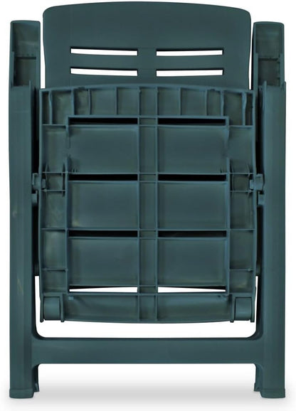 Festnight 4/6 Folding Chairs Outdoor Garden Patio Camping Chair 60 x 61 x 108 cm Plastic Green - QUORE