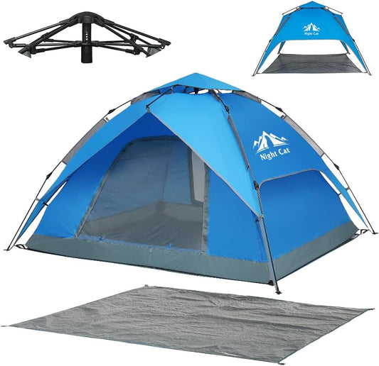 Night Cat Camping Tent 2 3 4 Persoon Man Waterdicht Gemakkelijk Set Up Nemen Up Dome Familie Tent Automatische