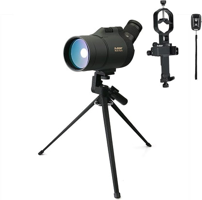 Svbony SV41 Mak spotting scope with universal phone adapter SV214Pro 25-75 x 70 Mak telescope, BAK4 Prism FMC Optics waterproof spotting scope with tripod for bird watching - QUORE
