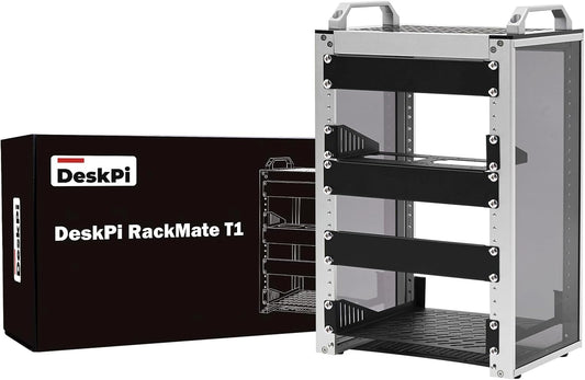 10 Inch Serverkast Zilver – Rackkast – Netwerkkast – Rekkast – Serverrack – 8U Compact Formaat – Open Constructie Met Transparante Acryl Zijkanten