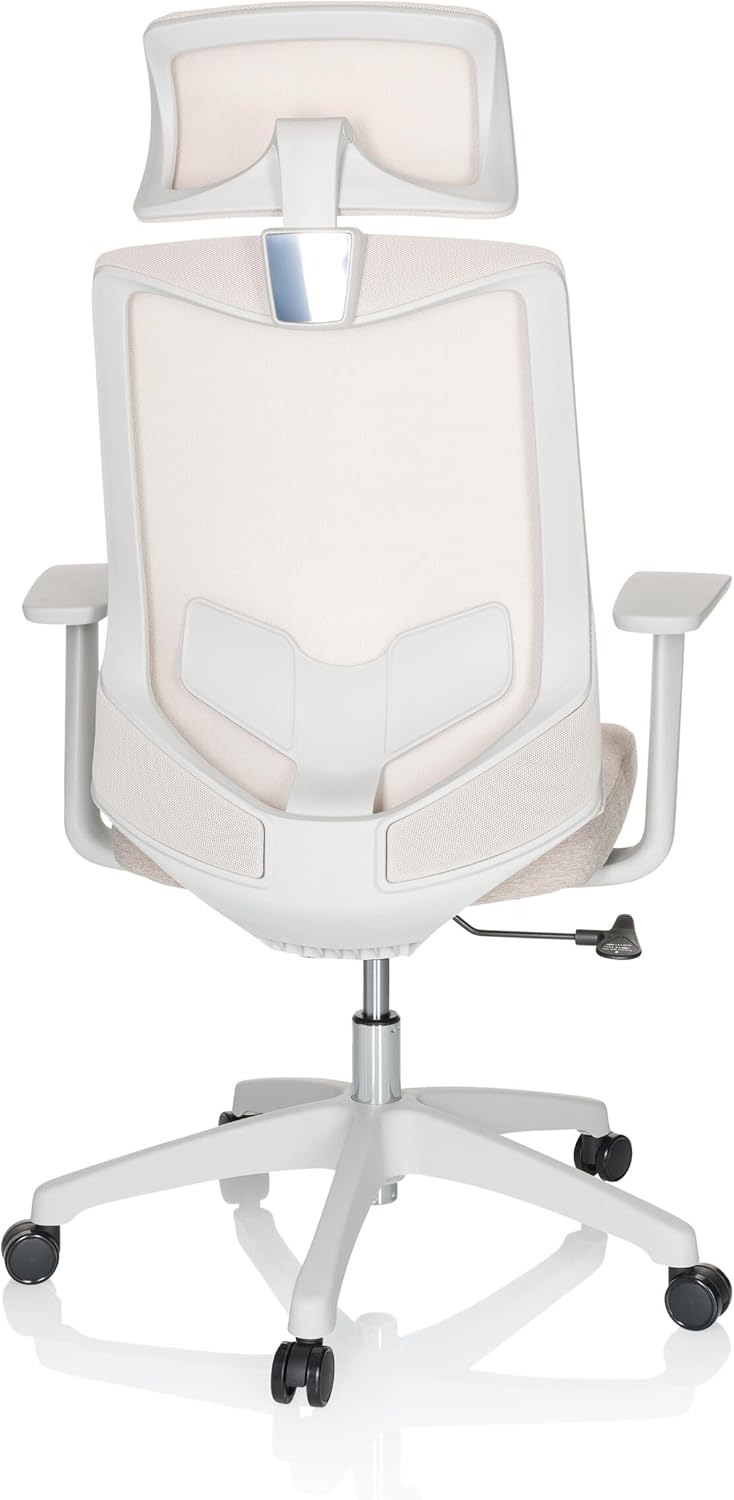 hjh OFFICE Thuisgebruik bureaustoel MIKEO W stof/netstof Beige