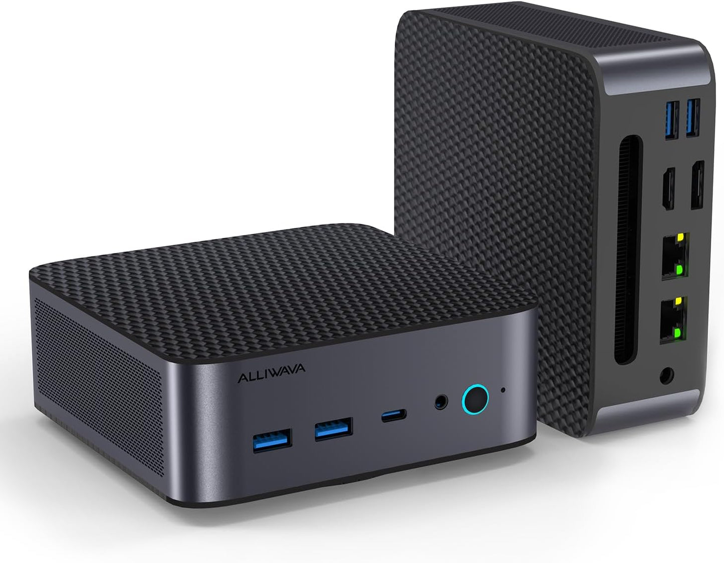 ALLIWAVA H90Pro Mini-pc, AMD Ryzen 7 8745HS, 8K/16T, 4,9 GHz, Radeon 780M, 16 GB DDR5, 1 TB SSD, Dual 2.5G LAN, WiFi 6, HDMI/USB-C/DP, ideaal voor gaming, kantoor