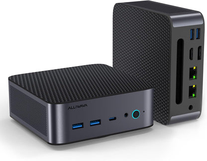 ALLIWAVA H90Pro Mini-pc, AMD Ryzen 7 8745HS, 8K/16T, 4,9 GHz, Radeon 780M, 16 GB DDR5, 1 TB SSD, Dual 2.5G LAN, WiFi 6, HDMI/USB-C/DP, ideaal voor gaming, kantoor