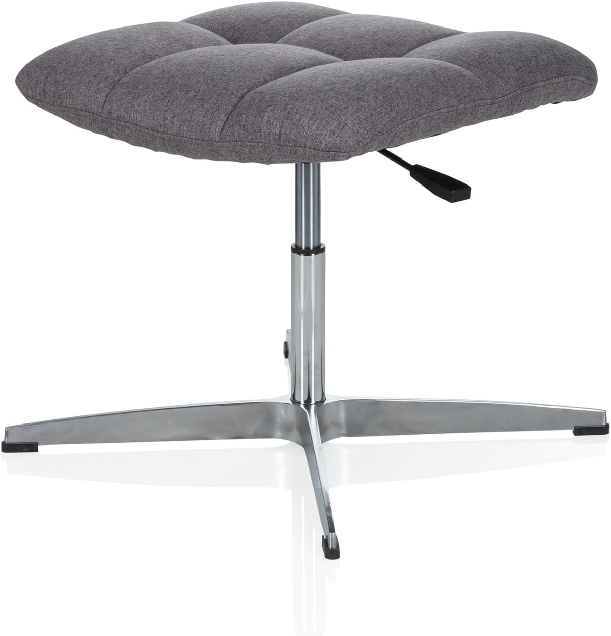 HJH OFFICE 670934 retro kruk SARANTO stof grijs Home-Office kruk in hoogte verstelbaar