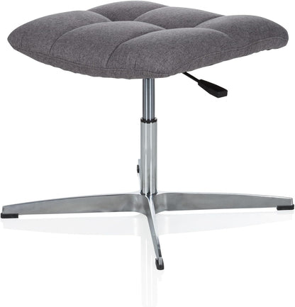 HJH OFFICE 670934 retro kruk SARANTO stof grijs Home-Office kruk in hoogte verstelbaar