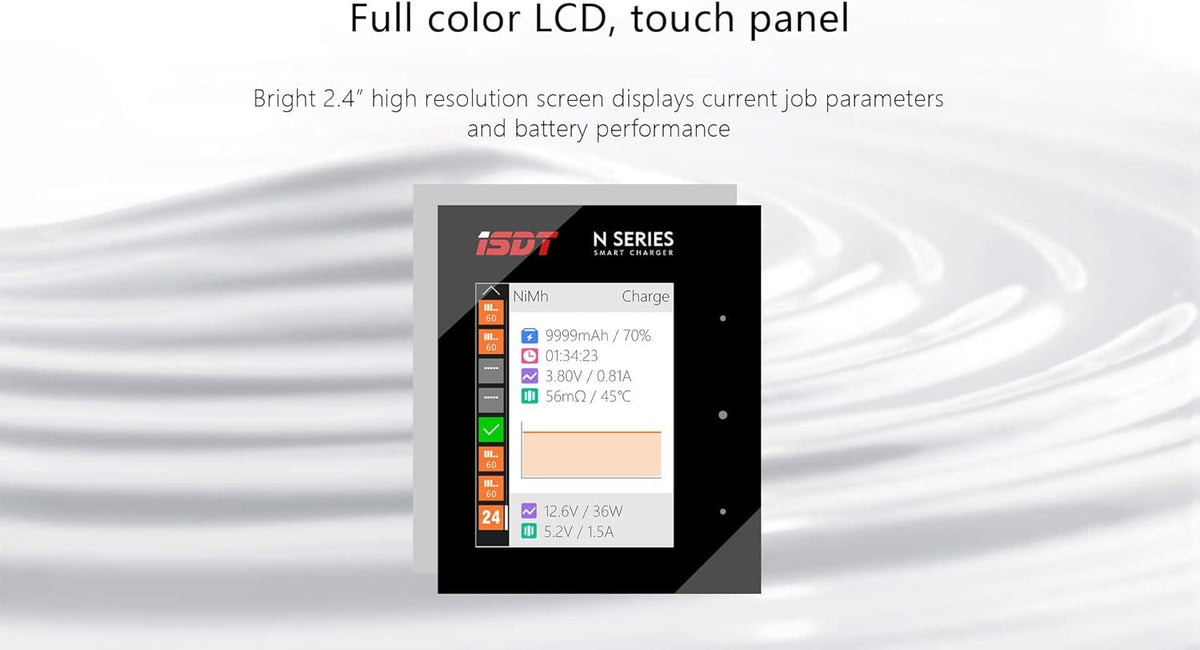 Universele Batterijlader – Snellader – Multi-sleuf Oplader – Acculader – Batterijoplader – 16 Sleuven – 2,4 Inch LCD Touchscreen