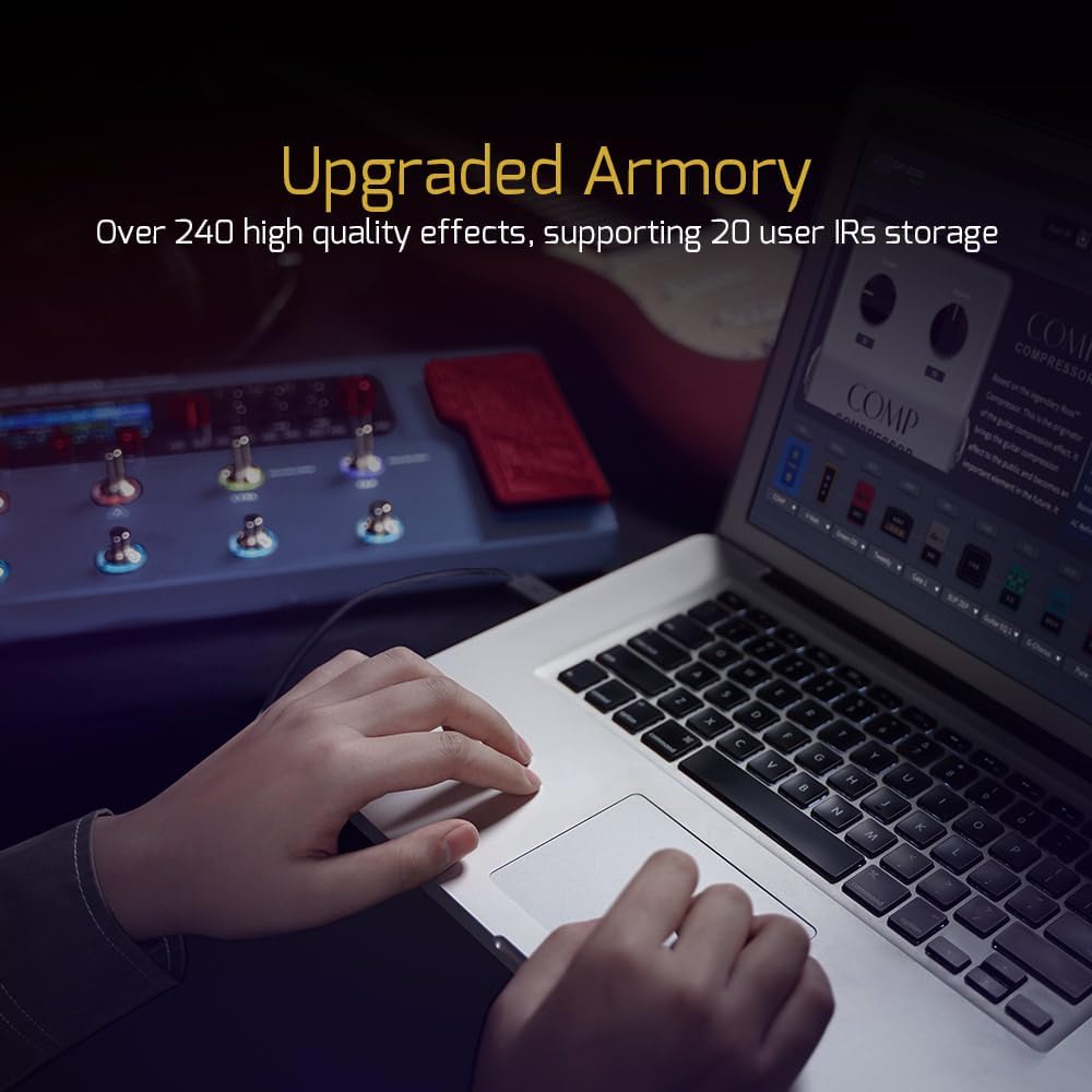 Multieffectprocessor Voor Gitaar, Bas En Akoestische Gitaar – Multieffectpedaal – Effectpedaal – Effectprocessor – Modeling Pedaal – 140 Effecten, 45 Versterkermodellen En 40 IR-Kastsimulaties – USB-C Audio Interface Met Looper En Drumritmes