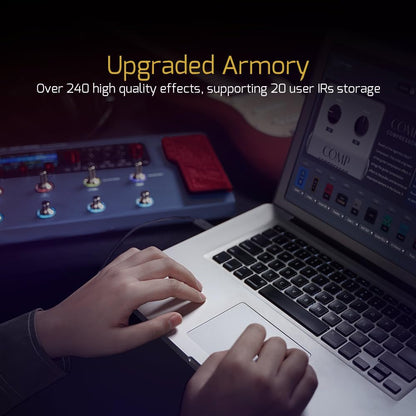 Multieffectprocessor Voor Gitaar, Bas En Akoestische Gitaar – Multieffectpedaal – Effectpedaal – Effectprocessor – Modeling Pedaal – 140 Effecten, 45 Versterkermodellen En 40 IR-Kastsimulaties – USB-C Audio Interface Met Looper En Drumritmes