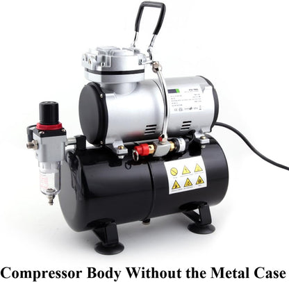 Airbrush Compressor – Mini Compressor – Luchtcompressor – Spuitpistool Compressor – Olievrij Compressor – 3L Tank – Stil Werken Met Automatische Start-Stopfunctie