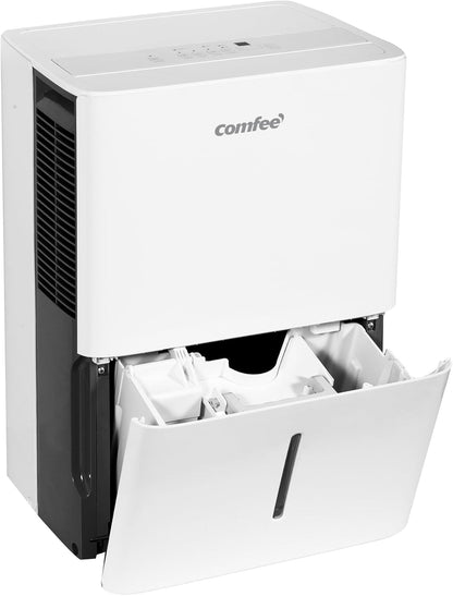 COMFEE' Déshumidificateur 30L/jour, déshumidificateur d'air adapté jusqu'à 73㎡,3L réservoir d'eau, Roues, Mode de séchage, Bruit réduit, MDDPE-30DEN7