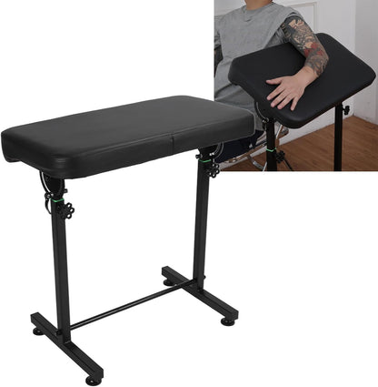 Tattoo Armleuningstandaard met groot paneel, in hoogte verstelbaar, PU-leer, stabiele ondersteuning voor studiosalon, professioneel tattoo-gereedschap