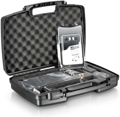Draadloos In-Ear Monitorsysteem – In-Ear Monitor – IEM-Systeem – Draadloze Monitor – Podiummonitor – Set met 2 Riempacks en 2 In-Ear Hoofdtelefoons – 96 Kanalen, 584-607 MHz