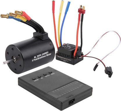 RC Motor – Brushless Motor – RC Auto Motor – RC Voertuigmotor – ESC Combo Set – 4-polige 3500KV Motor – CNC Aluminium Radiator