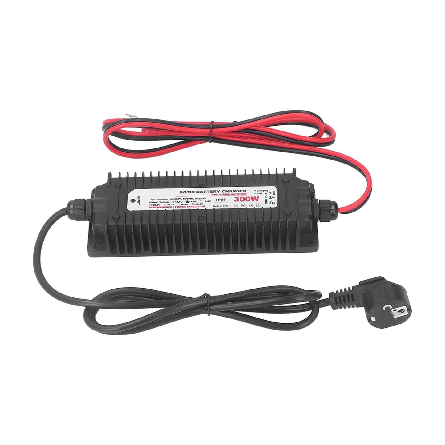 Lithiumbatterijlader – Batterijoplader – Acculader – LiFePO4 Lader – LiMn2O4 Oplader – Slimme LED-Display – Waterdichte IP65 Behuizing