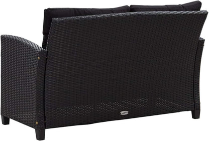 vidaXL Lounge Set with Cushions 6-Piece Garden Set Furniture Set Garden Garden Furniture Set Lounge Furniture Set Lounge Furniture Lounger Furniture Poly Rattan Black - QUORE