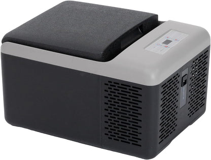 Alpicool C9PT Koelbox, 9 liter, 12 V, mini-koelkast, elektrische compressor, auto, koelkast, camping, vriesbox, klein, draagbaar, voor in de auto (zwart)