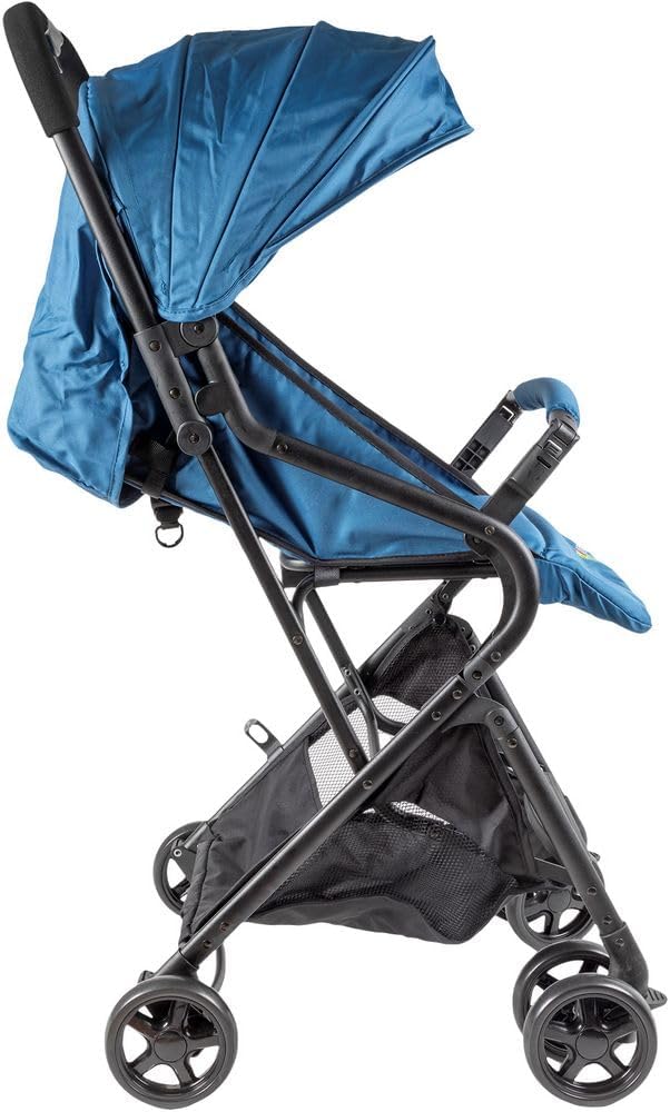 Poupy multifunctionele reiswagen met „Trolley” -sluiting geschikt voor kinderen van 0 tot 36 maanden met verstelbare rugleuning en veiligheidsslot.