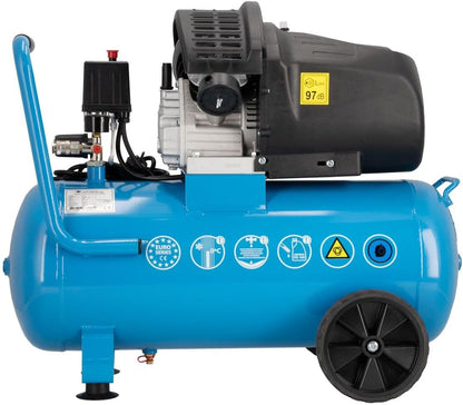 Compressor – Luchtcompressor – Persluchtcompressor – Aircompressor – Mobiele Compressor – 50 Liter Tank – 2,2 kW Motor – 8 Bar Maximale Druk