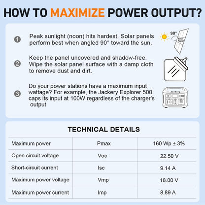 DOKIO Zonnepanelen 150W 12V Opvouwbaar Monokristallijne met 10A controller voor caravan camper camping auto boot batterij opladen