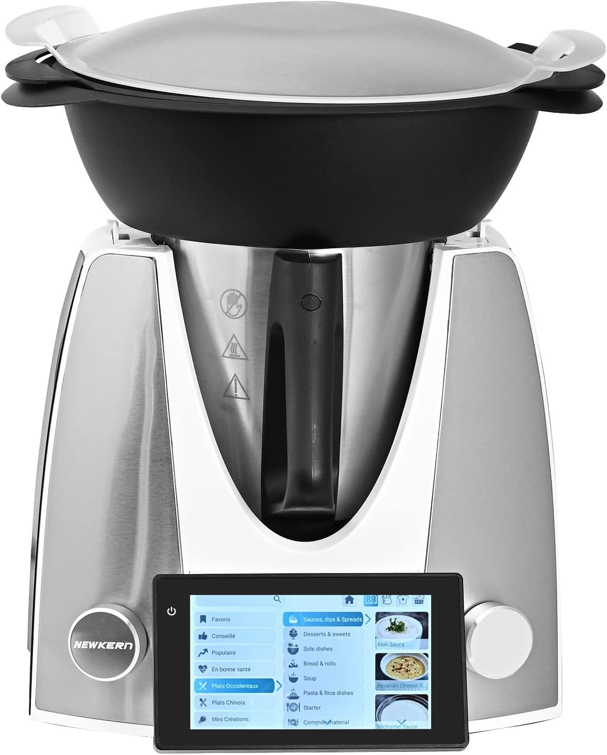KE-7001 met ingebouwde begeleide recepten, multifunctionele keukenmachine, mixer, 4L, 1800W, slimme kookplaat, 12 automatische programma's