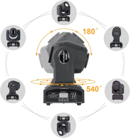 DJ Podiumverlichting – Disco Verlichting – Feestverlichting – LED Lichtshow – Showverlichting – 60W Vermogen – 8 Kleuren Met DMX512 & Geluidsbesturing