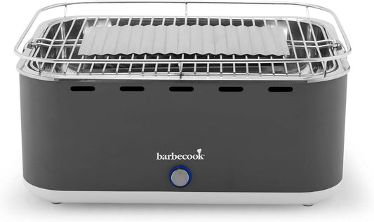 Barbecook tafel bbq Carlo houtskool barbecue met draagtas, geschikt voor 6 personen, Urban Grey, 44x33x21cm