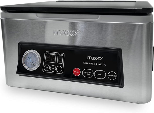 Maxxo VM ChamberLine 40 vacuümmachine, 4 l, professionele vacuümverpakker voor vloeistoffen 72 liter/min + 30 stuks vacuümzakken inbegrepen