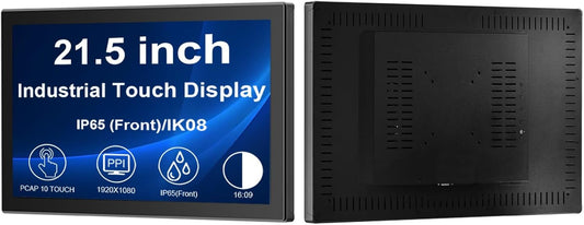 VSDISPLAY Industriële touchscreen Full HD 21,5 inch, 1920 × 1080, 300 nits, IP65 front, 10-punts touchscreen