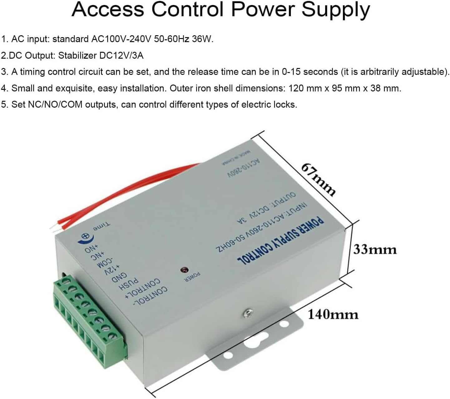 YAVIS Tuya WiFi Kit met Screen Vingerafdruk Access Controller IP68 Waterdichte Touch Keyboard RFID/IC Card Reader WG26/34180kg Elektrisch Magnetisch Slot, 3A Voeding, Deurbel, Knop