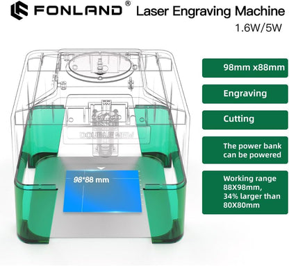 Mini lasergraveermachine, draagbaar, voor papier, leer, hout, kunststof, logo, CNC-graveermachine, doe-het-zelf graveergereedschap
