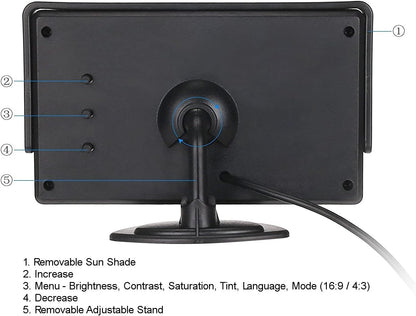 Dolphin Automotive Remlicht Vervanging Achteruitrijcamera Past Vauxhall Vivaro Van vanaf 2020 (camera met 4,3" Dash Monitor)
