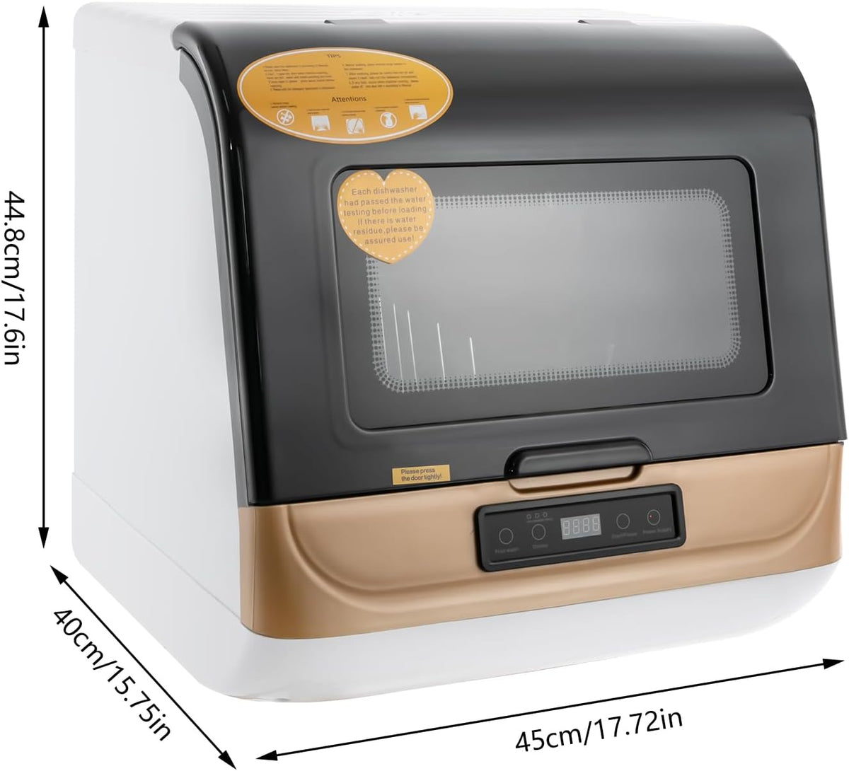 Multifunctional table-dishwasher gold modern rectangular PP ABS stainless steel touch control 800W
