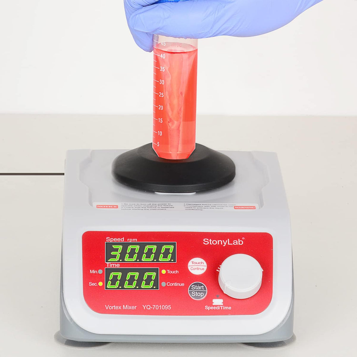 Digitale Vortex Mixer – Vortexer – Labmixer – Samplemixer – Laboratoriummixer – 200-3000 Tpm – Digitale Weergave Van Snelheid En Tijd
