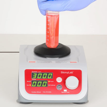 Digitale Vortex Mixer – Vortexer – Labmixer – Samplemixer – Laboratoriummixer – 200-3000 Tpm – Digitale Weergave Van Snelheid En Tijd