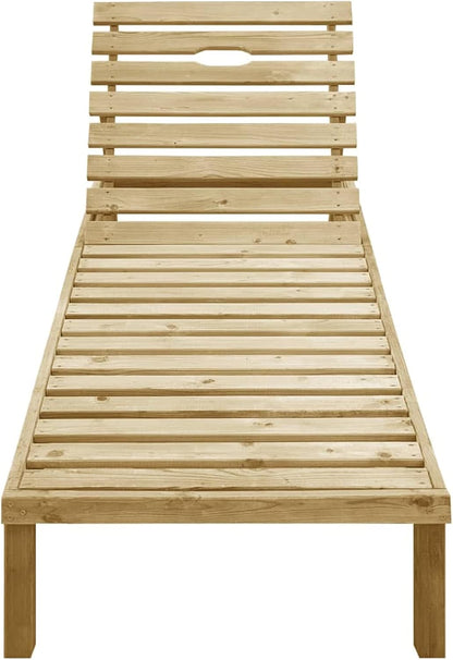 Houten Ligstoel Buiten – Tuinstoel – Lounger – Relaxstoel – Ligbed – Verstelbare Rugleuning – Weerbestendig Grenenhout