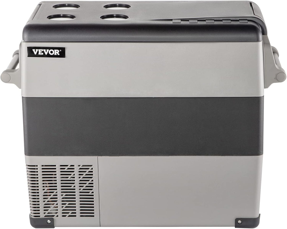VEVOR Draagbare koelbox, 55 liter, autokoelkast, 220 V, mini-koelkast, elektrische vriezer, kleine vriezer voor auto, camping, vrachtwagen, boot