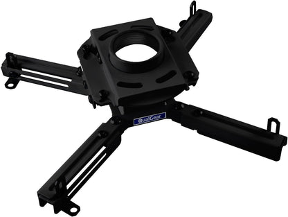 Projector plafondbeugel – Projectorbeugel – Plafondbeugel – Projectormontagekit – Ophangbeugel – Zwart voor gewelfde plafonds – 360° draaibaar, kantelbaar en rolbaar