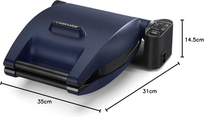 LAGRANGE Premium wafelijzer, 1200 W, 3 sets platen inbegrepen (makel, wafel & Croque Monsieur), gemaakt in Frankrijk, omkeerbaar op sokkel, gepersonaliseerd koken, multifunctioneel, 019642