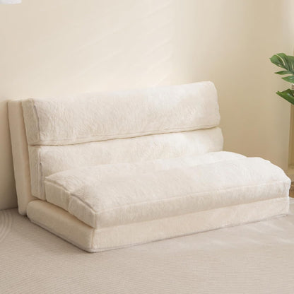 MAXYOYO Bean Bag Bed Foldable Sofa Bed Floor Mattress for Adults, Extra Thick 6 Fold Floor Sofa Floor Sofa Floor Sofa for Bedroom Living room,Beige,135x240cm