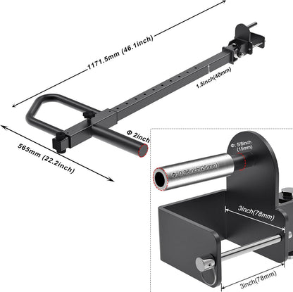 Kipika Verstelbare hefboomarmen voor Power Rack - Jammer Arms bevestigingen voor 3" x 3" rekken met 5/8" of 1" gaten - Compatibel met 2-inch Olympische gewichtschijven - Verstelbare hoogte en hoek - 1