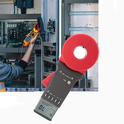 Digitale Aardingsweerstandsmeter – Lusweerstandsmeter – Klemweerstandsmeter – Grondaardetester – Weerstandstester met Ronde Klemmond – LCD-Display – Meetbereik 0,01-200 Ω