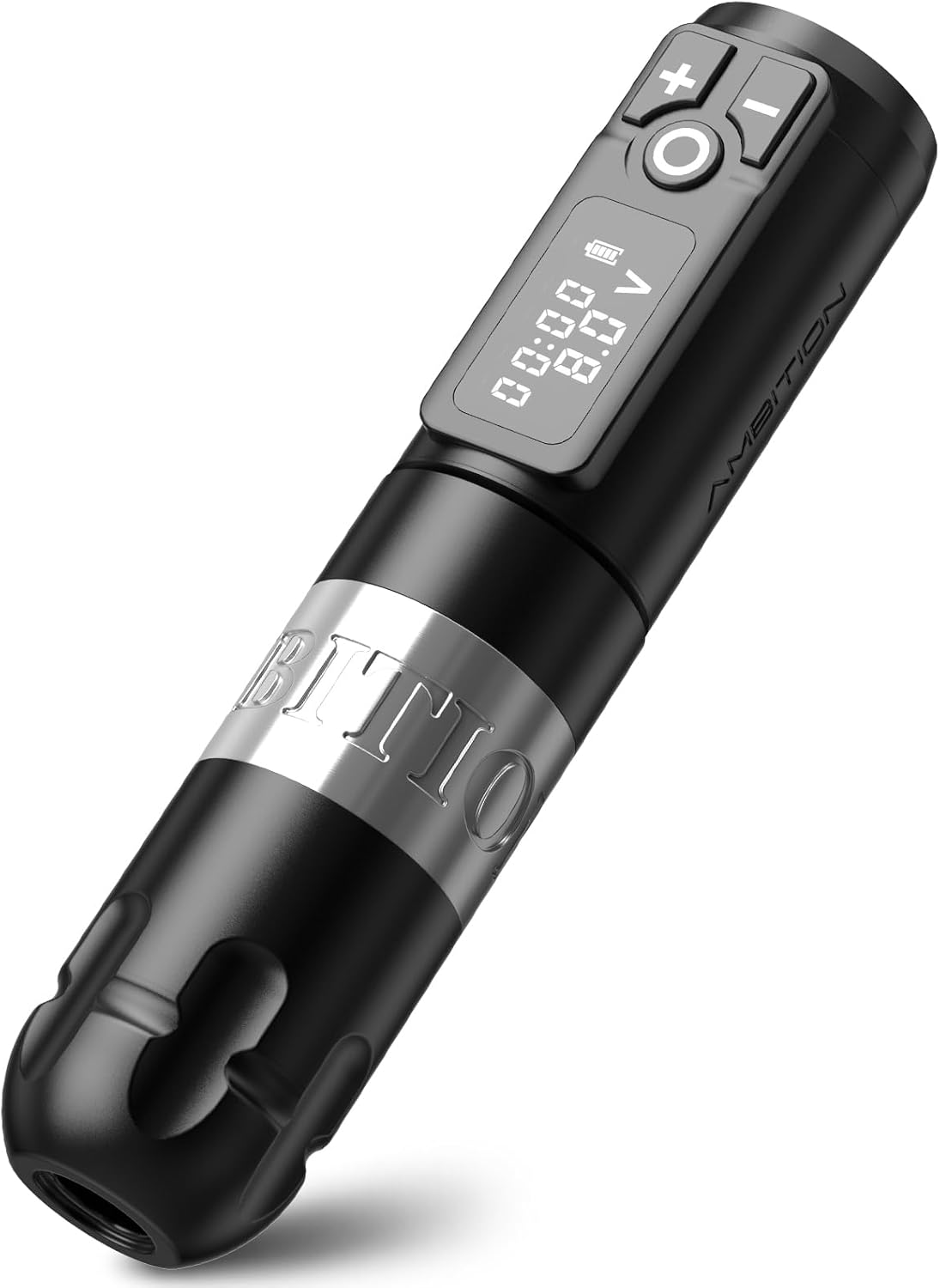 Ambition Soldier Rotating Battery Pen Tattoo Cartridge Machine with 2400mAh Wireless Power Coreless Motor Digital LED Display for Professionals and Beginners Tattoo Artists